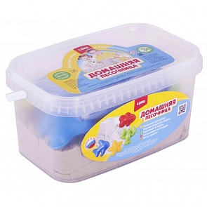 Песочница домашняя - Морской песок 2 кг, с формочками, совочком и надувной песочницей (Лори, Дп-019)